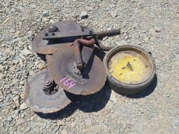 (4) plow coulters and press wheel