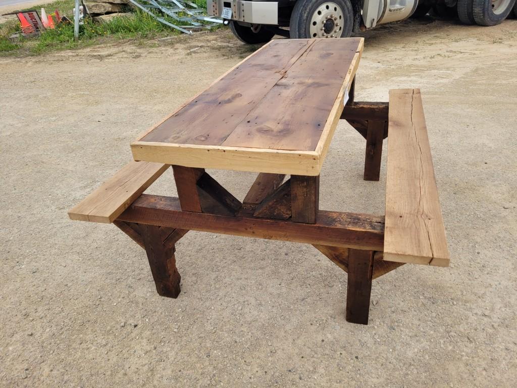 Wooden Homemade Picnic Table