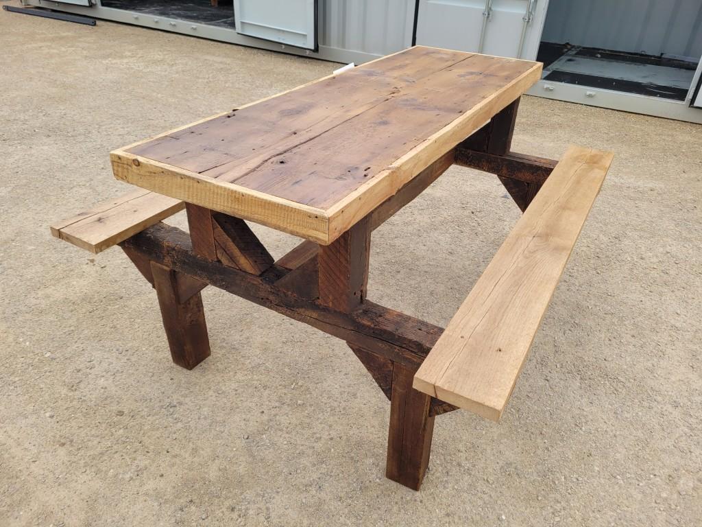 Wooden Homemade Picnic Table