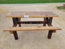 Wooden Homemade Picnic Table