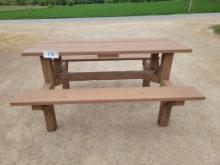 Wooden Homemade Picnic Table