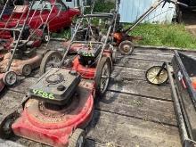 Lawn Mowers (3) and Tiller
