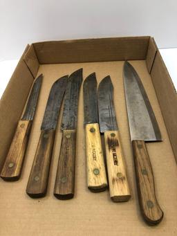 Vintage butchering knives