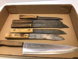 Vintage butchering knives