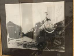 Framed/matted train picture(Buckhannon train station)