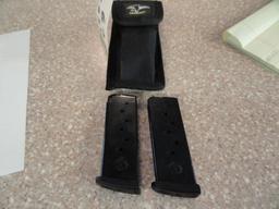 2 RUGER 7 RD 9 MM MAGAZINES WITH POUCH