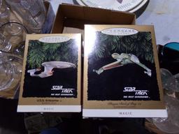 BOX WITH 4 STAR TREK KEEP SAKE CHRISTMAS ORNAMENTS