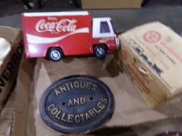 BOX WITH BUDDY L COCA COLA TRUCK AND DUAL PACK MRC RAILROAD CONTROL HO AND