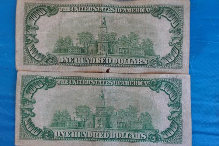4 $100 FEDERAL RESERVE NOTES PAY ON DEMAND SERIES 1934 A AND ONE SERIES 193
