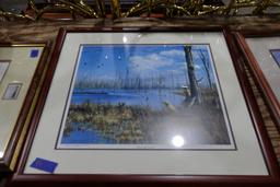 FRAMED UNDER GLASS PRINT ADRIANO MANOCCHIA TITLED AFTER THE LIMIT 24 X 27