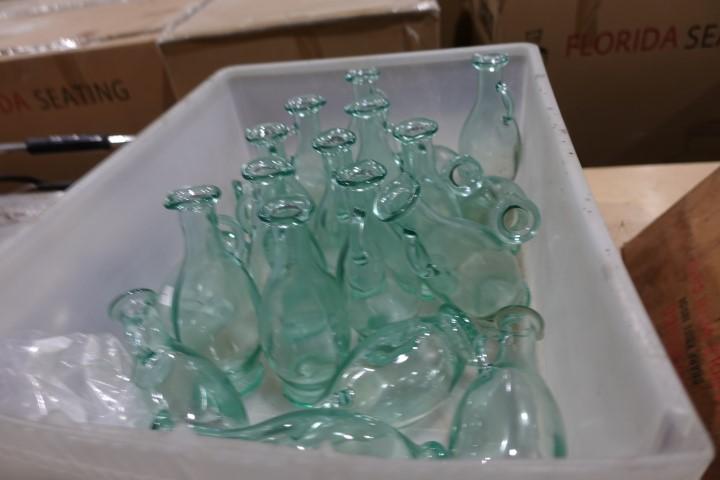 15 FULL SIZE SHEET TRAYS AND 2 DOZEN VINEGAR CRUETS