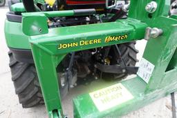 #101 JOHN DEERE TRACTOR 1025R HYD TRANS 410 HRS 4 WD JD H120 LOADER ATTACHM