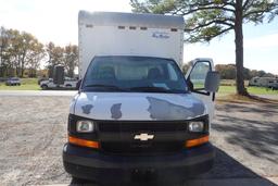 #4603 2005 CHEVY 3500 14' BOX TRUCK WITH 710 CUBIC FT DUALLY 23209 MILES AM