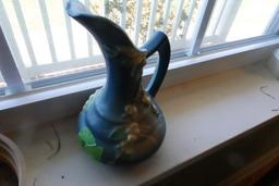 3 PC ROSEVILLE POTTERY INCLUDING 6 INCH EWER 9 INCH VASE 136 AND 4 INCH POT
