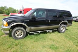 #3902 2000 FORD EXCURSION LIMITED 4 WD V10 SHOWING 214882 MILES TRUE MILEAG