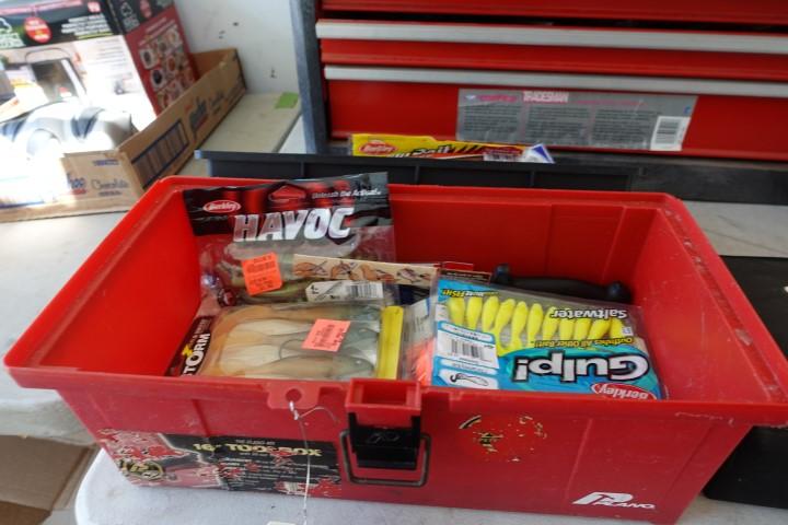 TACKLE BOX FULL OF NEW TACKLE AND LURES