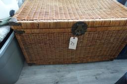 NATURAL FINISH RATTAN CHEST APPROX 36 X 20 X 20