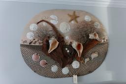 3 D SEASHELL WALL HANGING 4' X 3'