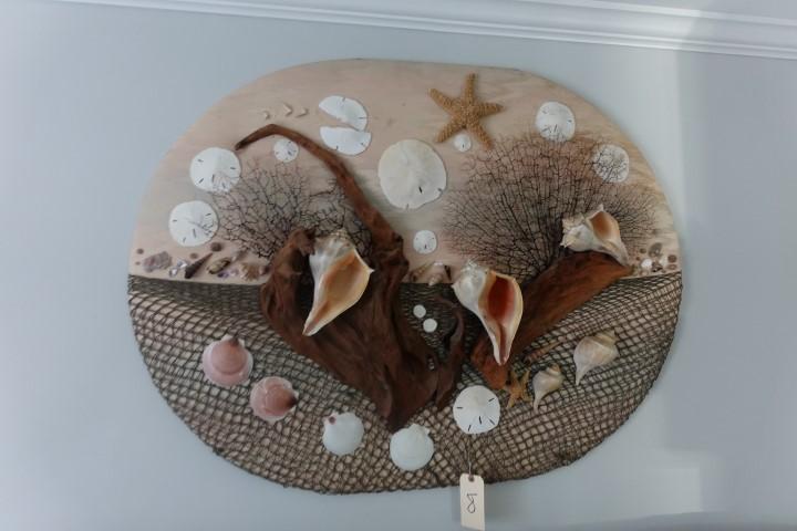 3 D SEASHELL WALL HANGING 4' X 3'