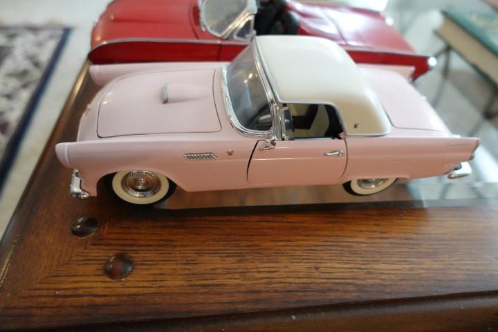 4 DIE CAST CARS INCLUDING 1958 FORD F100 1949 MERCURY 1963 THUNDERBIRD AND