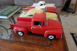 4 DIE CAST CARS INCLUDING 1958 FORD F100 1949 MERCURY 1963 THUNDERBIRD AND