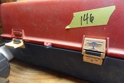 CRAFTSMAN TOOL BOX WITH HAND TOOLS HAMMERS SCREWDRIVERS PRY BARS TACKLE BOX