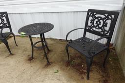 PATIO SET INCLUDING 2 CHAIRS TABLE AND BENCH