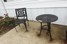 PATIO SET INCLUDING 2 CHAIRS TABLE AND BENCH