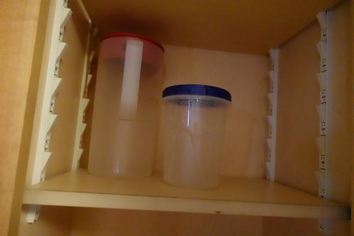 CONTENTS OF THREE CABINETS BOWLS DISHES STORAGE CONTAINERS ETC