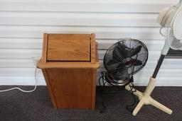 FLOOR LOT PEDESTAL FAN TABLE TOP FAN WOODEN TRASH CAN