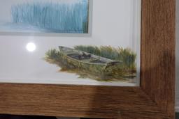 MYRNA MCGRATH 187/200 SUMMERS COVE REMARK WATERFOWL SCENE FRAMED UNDER GLAS