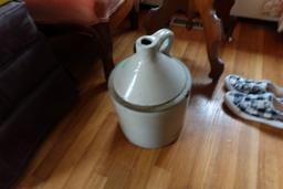 ANTIQUE SALT GLAZE WHISKEY JUG 2 GALLON