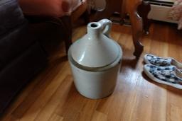 ANTIQUE SALT GLAZE WHISKEY JUG 2 GALLON