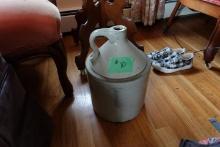 ANTIQUE SALT GLAZE WHISKEY JUG 2 GALLON