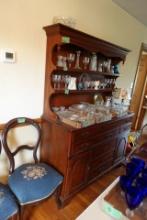 CHERRY WOOD PENNSYLVANIA HOUSE STEP BACK HUTCH WITH 3 TIERS 6 FEET TALL X 5