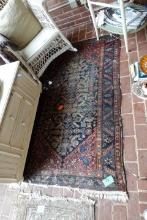 ANTIQUE RUG HAND KNOTTED 5 FEET 9 INCH X 3 FEET 10 INCH