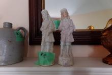 TWO BISQUE FIGURINES