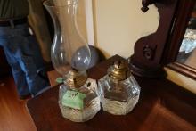 PAIR OF OIL LAMPS