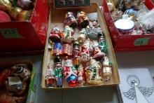 LOT MERCURY GLASS CHRISTMAS ORNAMENTS MOSTLY SANTA CLAUSE