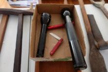 BOX OF MAG LIGHTS AND SWISS POCKET KNIFE