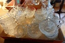 BOX FULL OF MISC PUNCH GLASSES