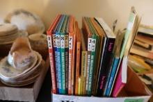 BOX OF CHILDRENS BOOKS INCLUDING BIG BIRD DUMBO CHRISTMAS TEDDY BEAR AND MO