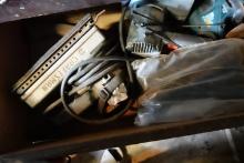 CONTENTS OF 4 DRAWER BUREAU INCLUDING HARDWARE POWER TOOLS SANDERS WOODEN S