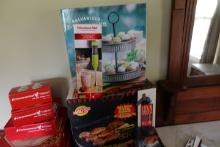 LOT NEW IN BOX INCLUDING GEORGE FOREMAN GRILL KITCHEN AIDE SPEED BLENDER 2