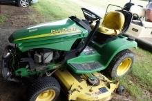 JOHN DEERE 245 20 HP WITH HYD TRANS 50" DECK WITH DAMAGE NOT RUNNING