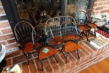 6 WINDSOR STYLE DOLL CHAIRS