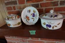3 PC WORCESTER ROYAL PORCELAIN FINE OVEN CHINA EVESHAM