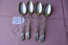 4 KIRK AND SONS STERLING SERVING SPOONS 9.28 T OZ