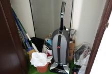 CONTENTS CLOSETS VACUUMS FLOWER POT HAND LIGHTS CLEANING SUPPLIES