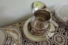 SILVER PLATE TROPHY BOWL AND WATERPITCHER